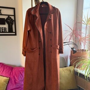 Suede Trench Jacket